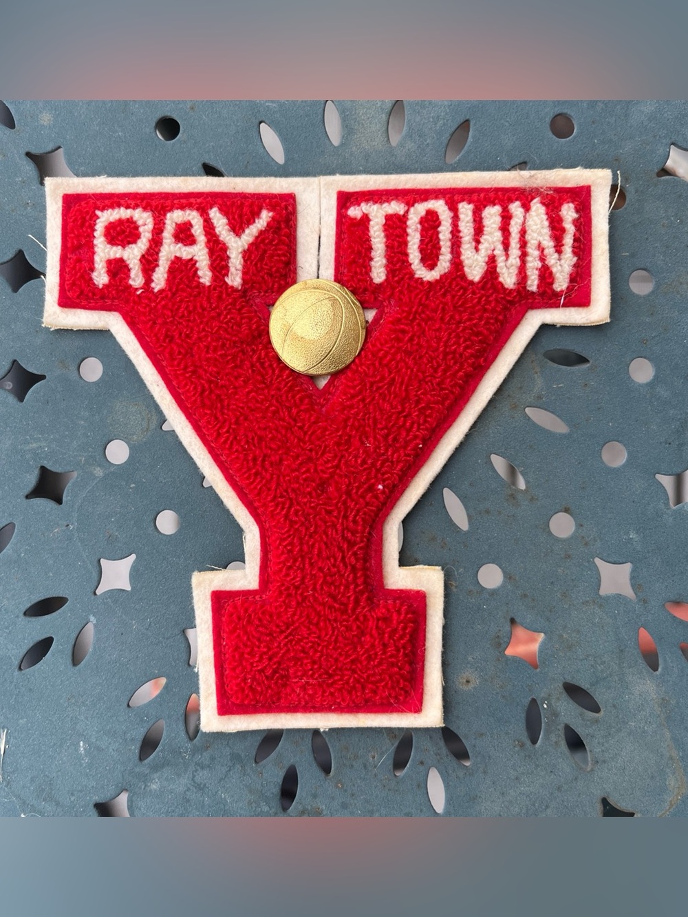 Raytown Varsity Letter Y Patch - 5” Red Chenille Letterman Jacket Applique